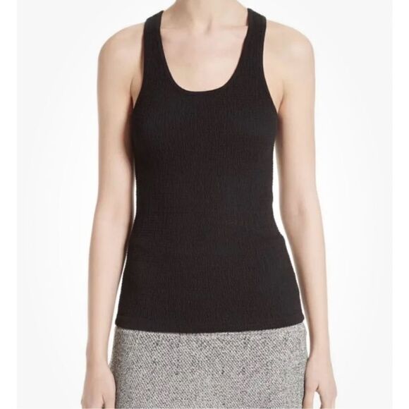 Theory black smocked tank top size small - Picture 5 of 6